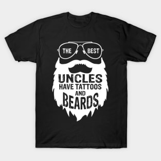 Best Uncles Beards Tattoos Husband Mens T-Shirt